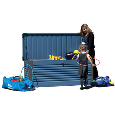 Trimetals Small Patio Storage Box – Blue Trimetals Small Patio Storage Box – Blue